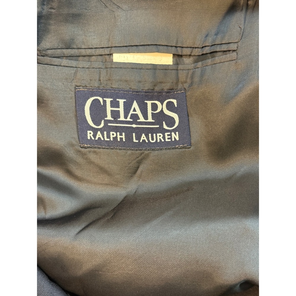 Chaps Ralph Lauren Mens Navy Blue Pure Wool Blazer Gold Crest Buttons  NO TAG - Picture 8 of 10